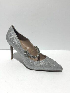 BCBGeneration Womens Branda Pump Heels Silver Size 6.5 M